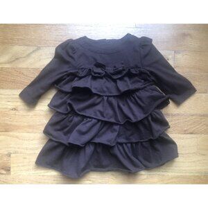 Gap Brown Tiered Ruffle Dress With Bow 3-6 M
